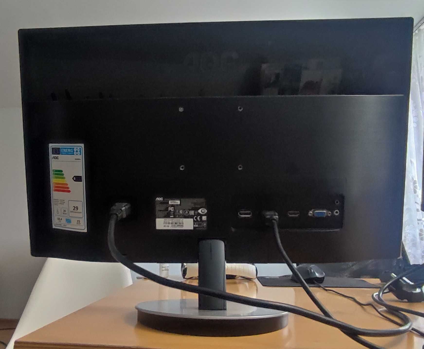 Monitor 23 cale AOC I2369VM z wbudowanymi głośnikami i kablami