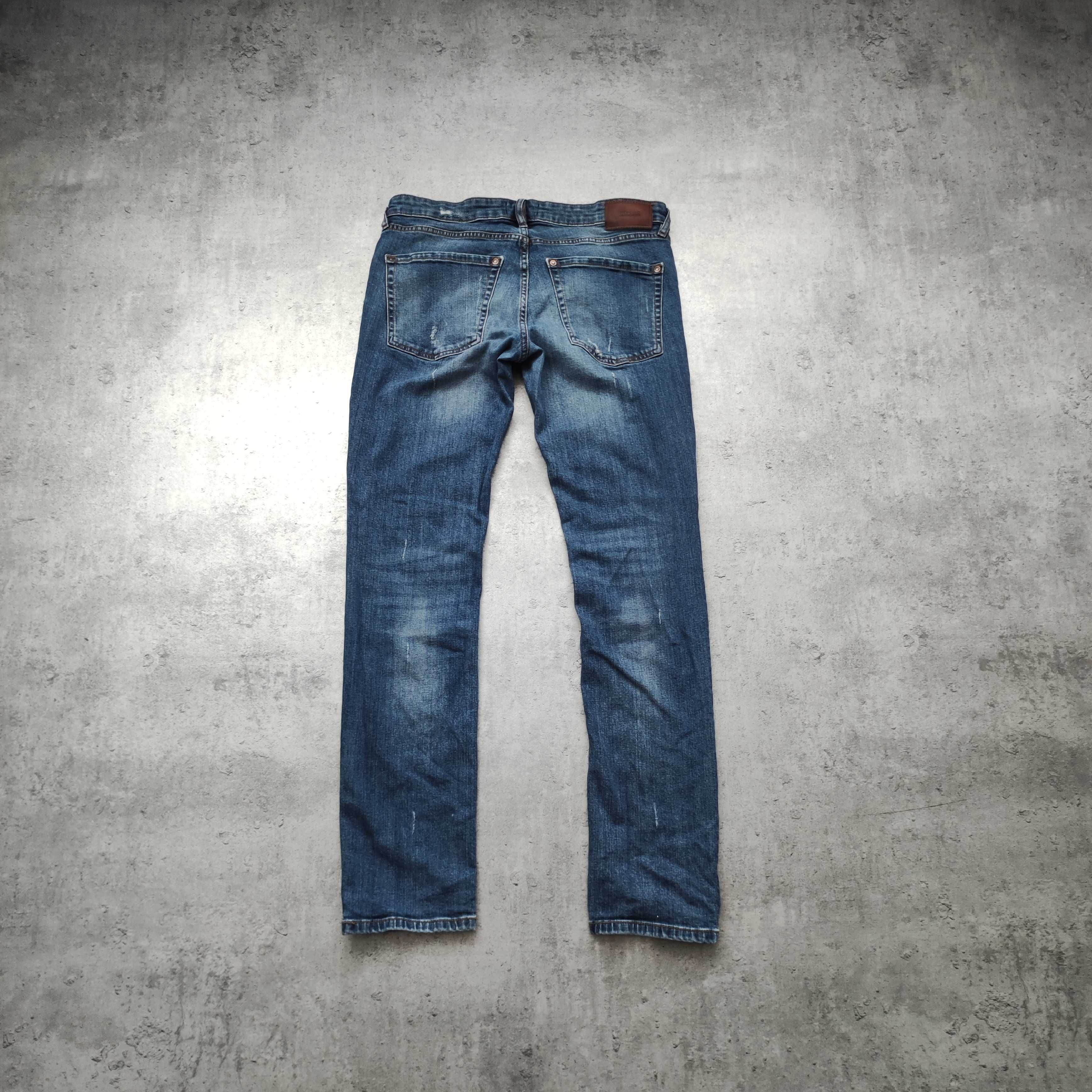 MĘSKIE Luxury PREMIUM Spodnie Slim Jeansy Przetarcia Roberto Cavalli
