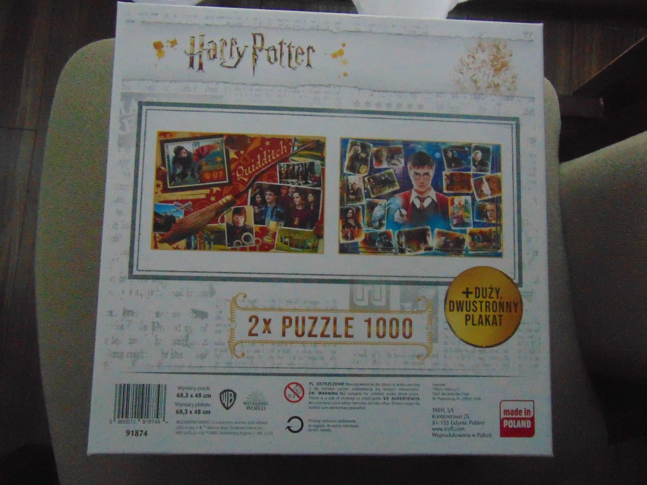 Harry Potter puzzle 2x1000 nowe