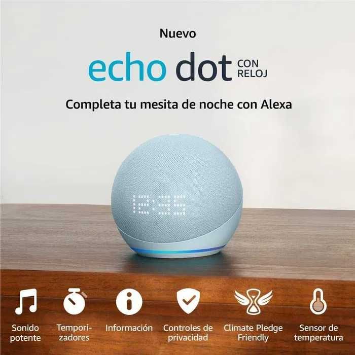 Amazon Echo Pop, Echo Dot 5, Echo Dot 5 com Relógio - Novas Seladas