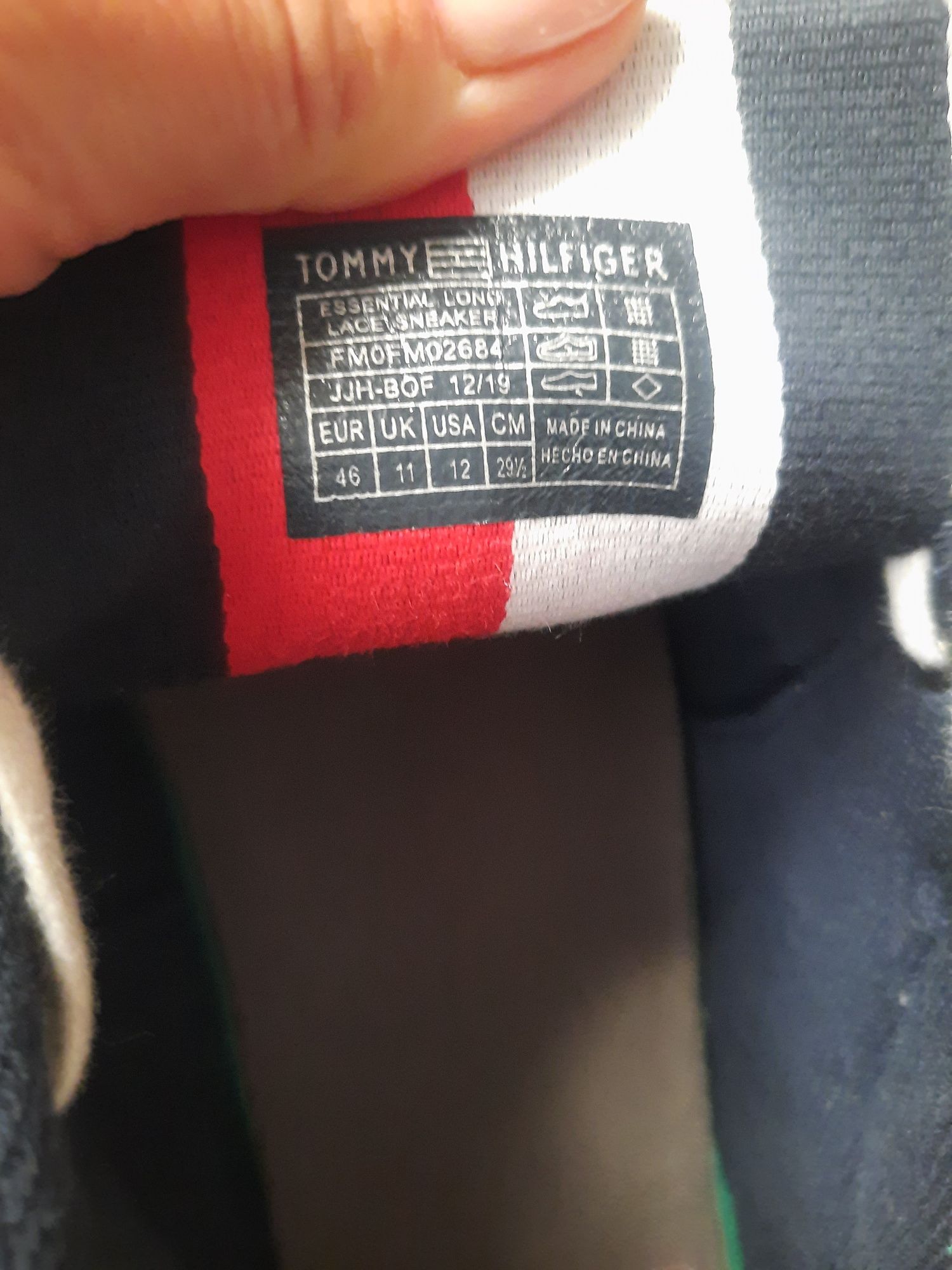 Оригинал кеды Tommy Hilfiger ESSENTIAL CHAMBRAY VULCANIZED кеди р.46