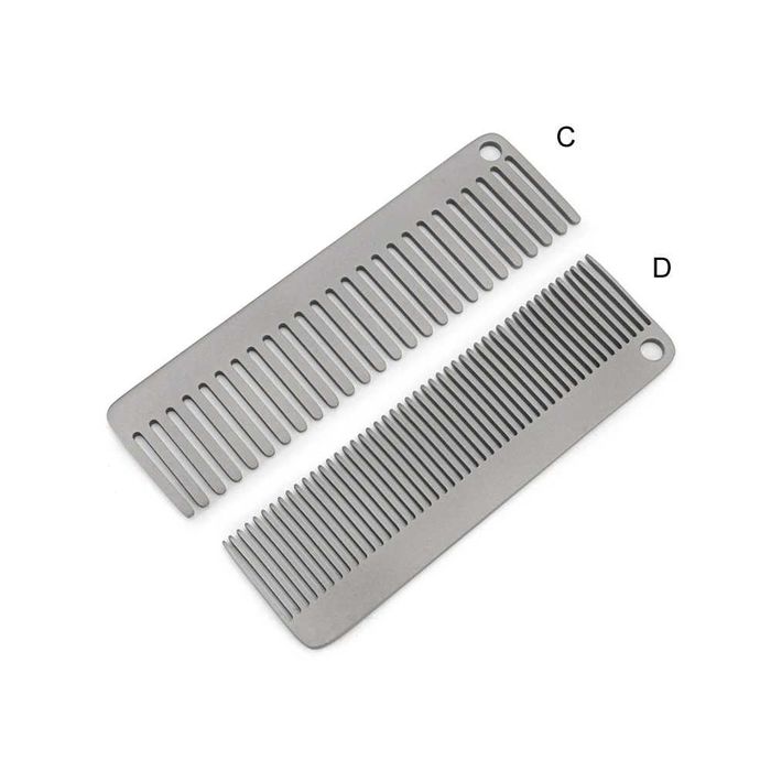 EDC Титановий гребінець Advance туристична компактна легка расческа