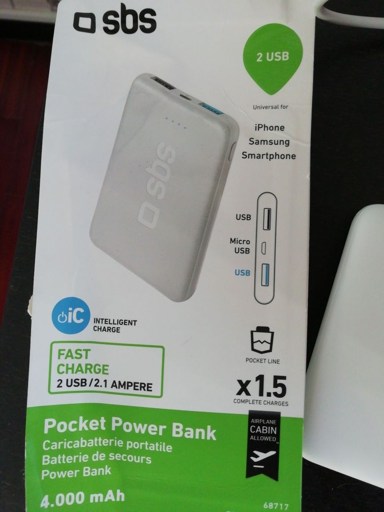 Power bank e caixa