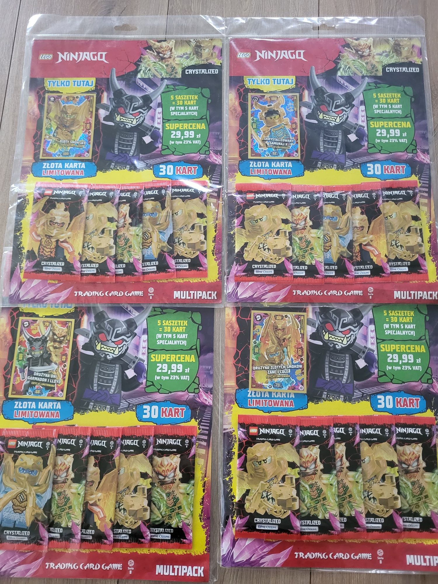 Mega zestaw Lego Ninjago 8 karty - Multipack x7 + Ekoblister x4