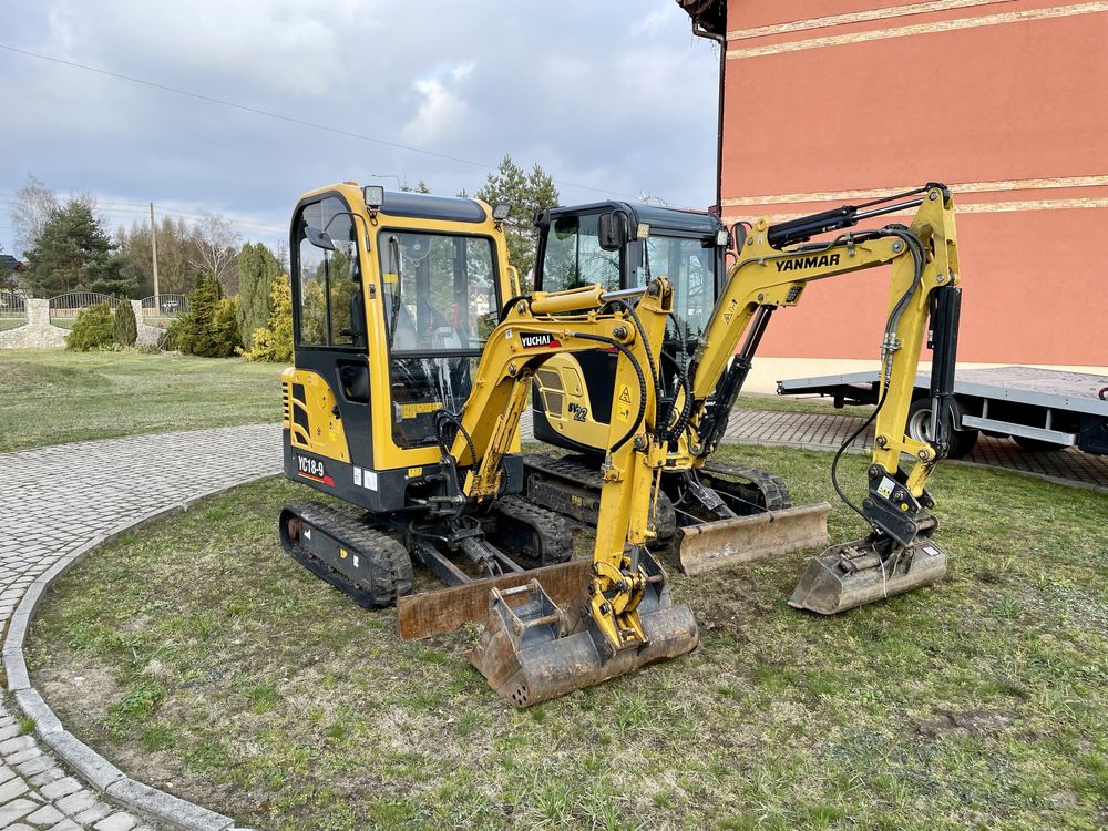 Wynajem minikoparki Yanmar SV22 i yuchai yc18-9