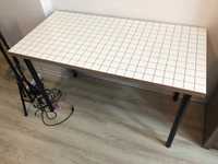 Blat biurka IKEA LAGKAPTEN 120x60 z nogami ADILS czarnymi