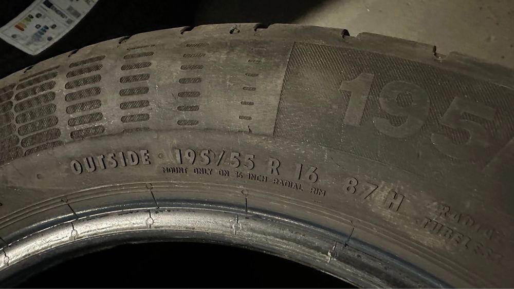 195/55 R16 87H 4szt 6mm Continental używane letnie Warszawa