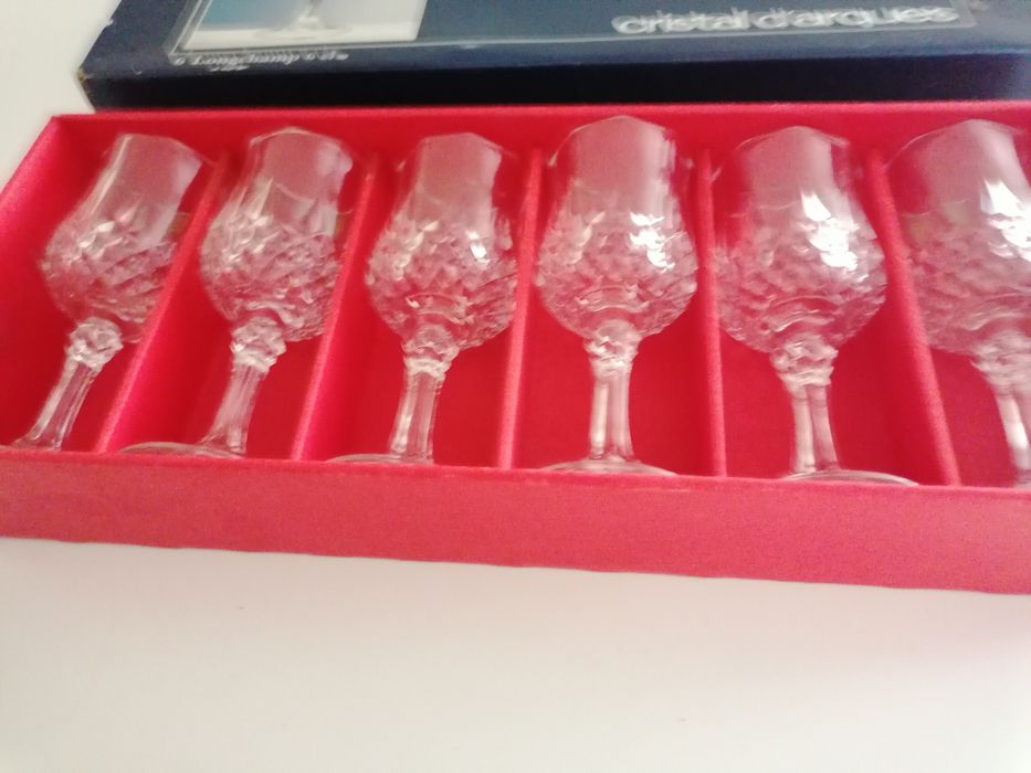 Conjunto de 6 copos cristal d'arques