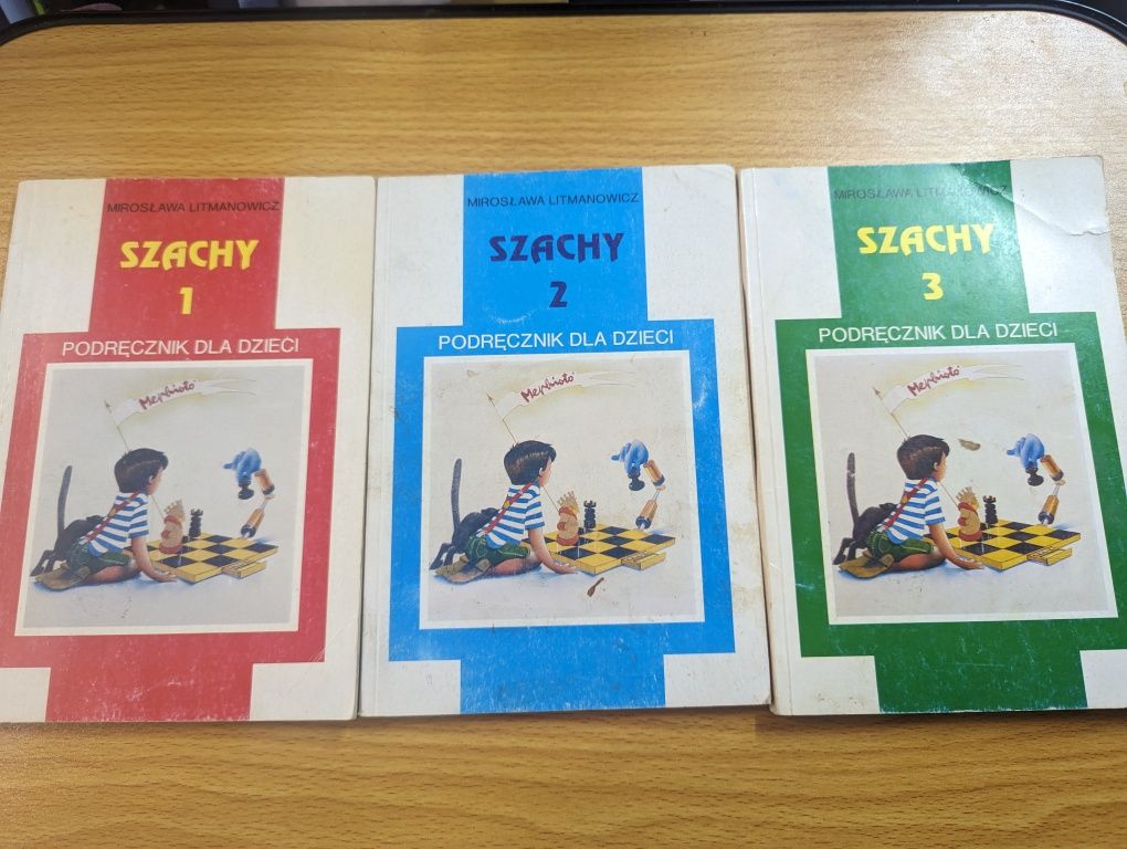 Szachy podręcznik dla dzieci zestaw książek 3 części 1995