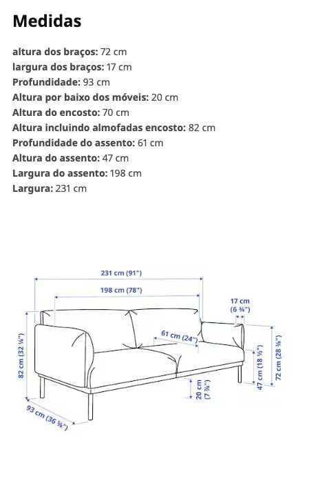 Sofa 3 lugares cinzento como novo