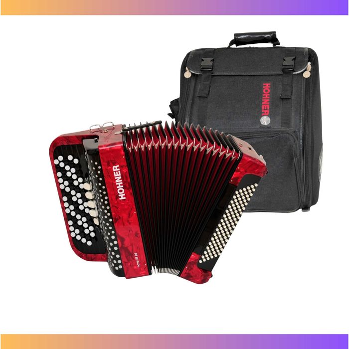 Akordeon guzikowy HOHNER NOVA III 96 basów / NOWY / pokrowiec / pasy