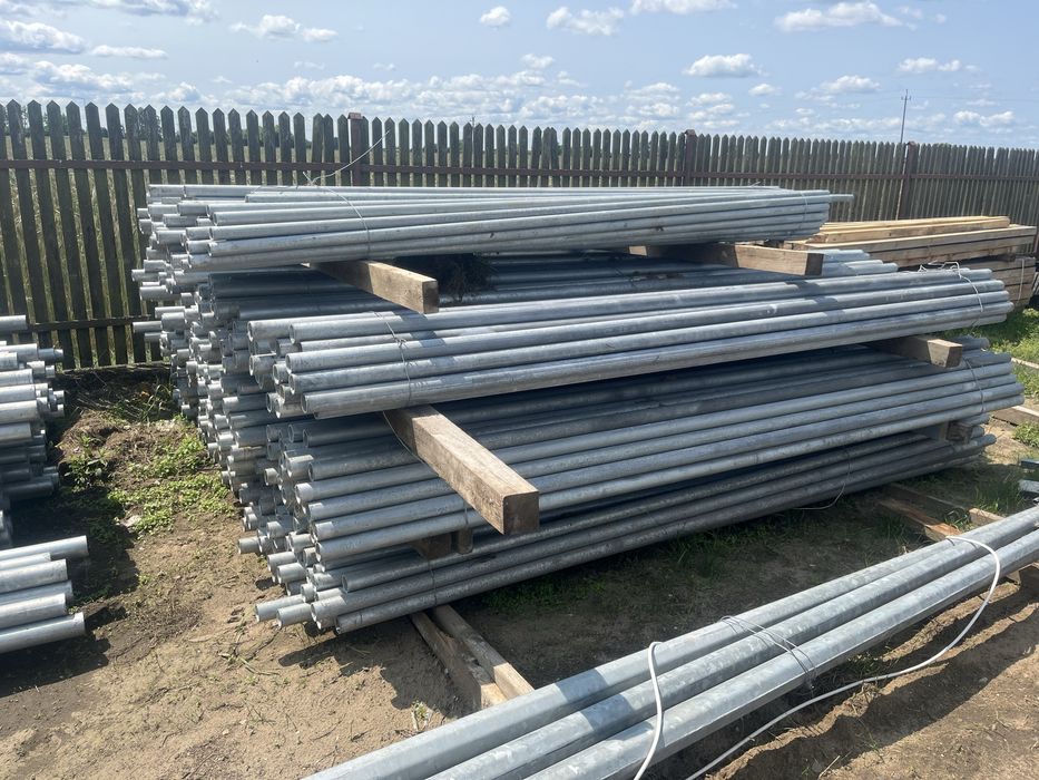 Rura stalowa ocynk fi 60/52 - 4mm - 3,8 m