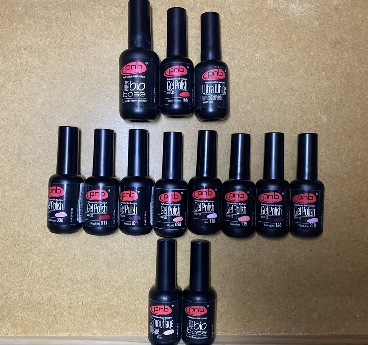 Гель-лаки б/в, 13 шт.