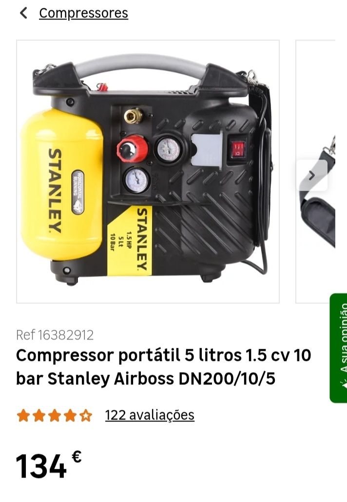 Compressor portátil STANLEY