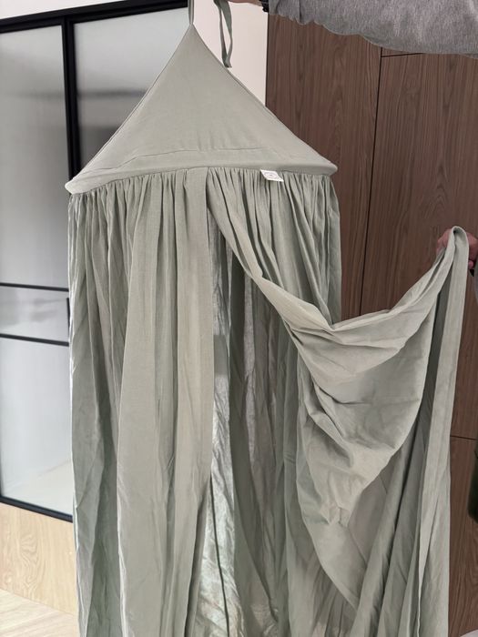 Baldachim bawełniany Cotton and Sweets szałwiowy pustynna zieleń