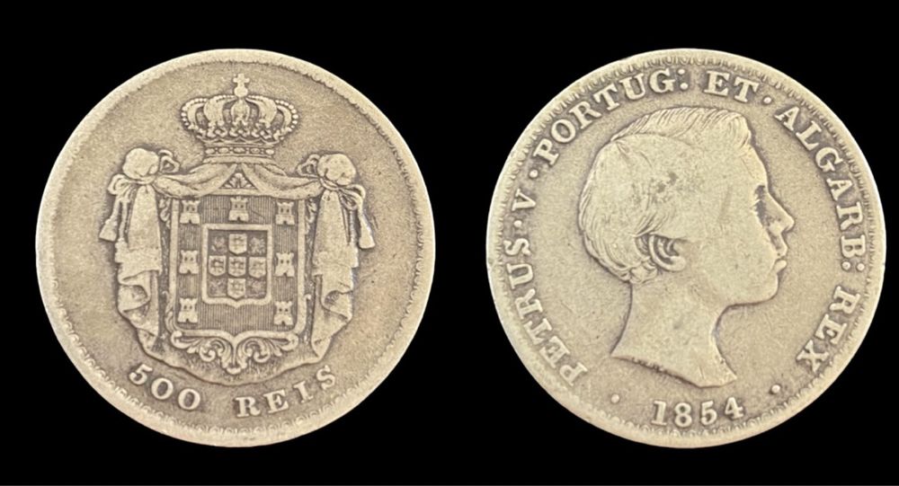 Moeda de 500 reis de 1854