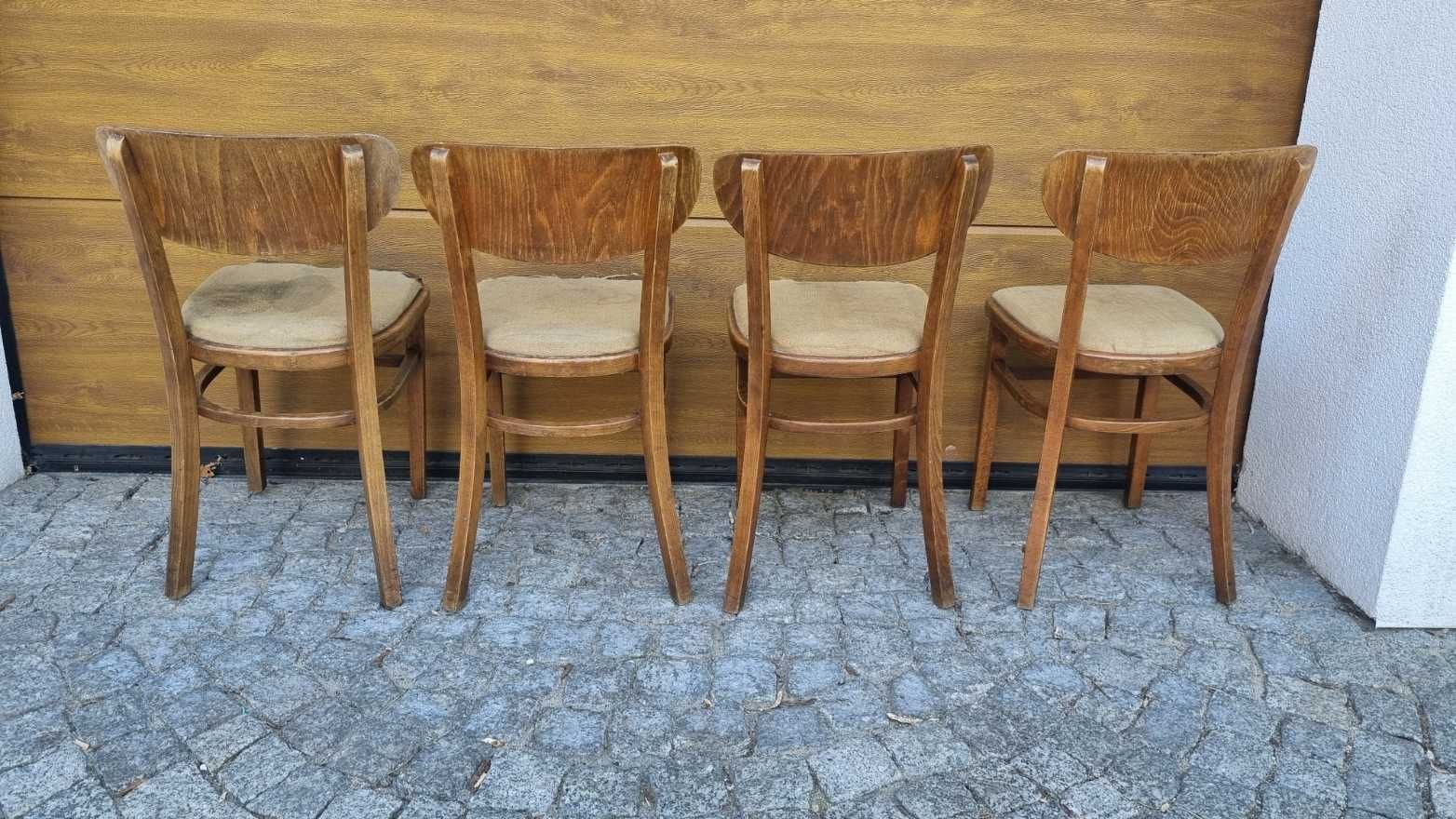 4x krzesło Thonet Design PRL Art Deco Lata 50 60 do renowacji