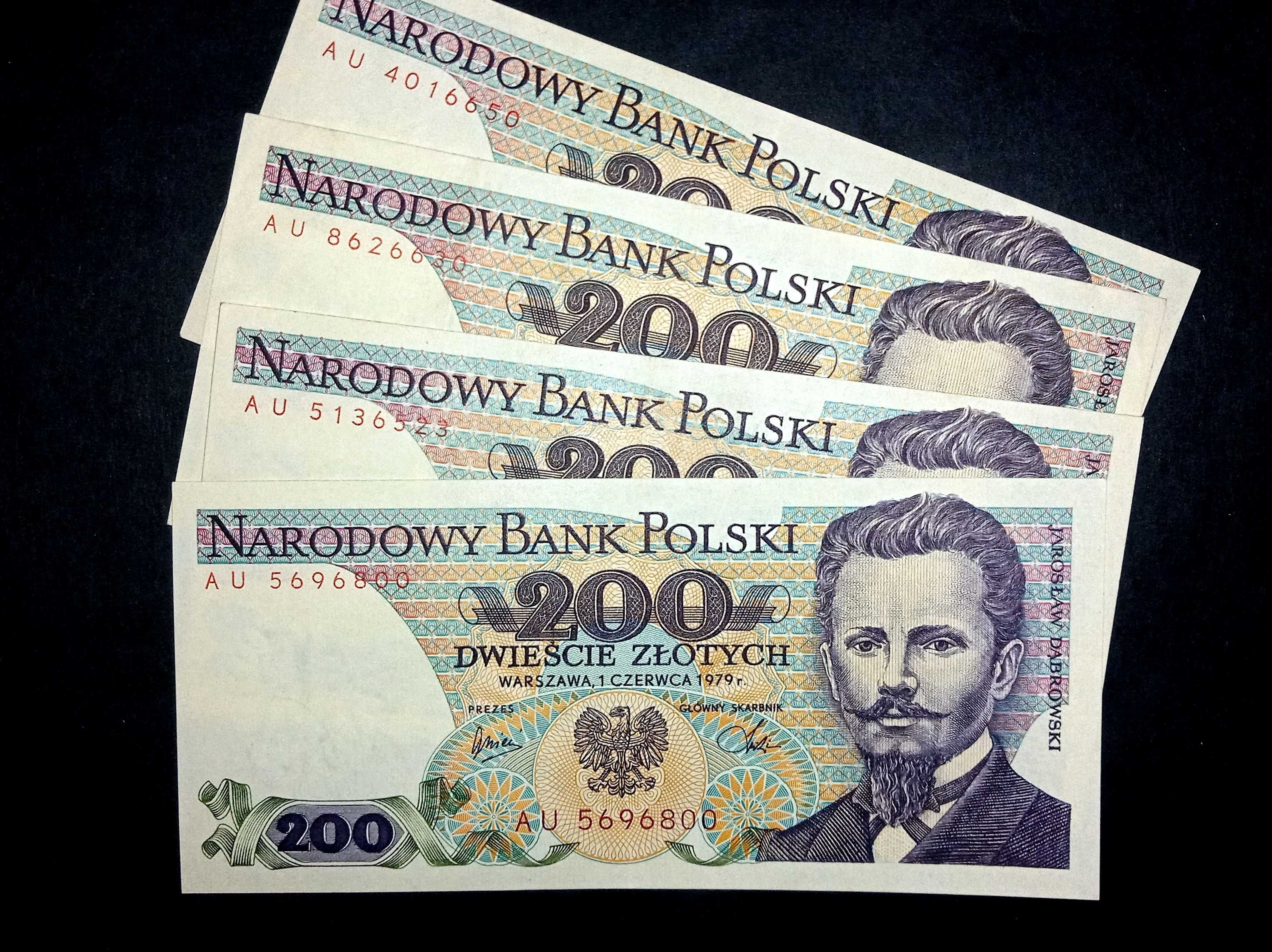 Banknoty PRL 200 zł 1979  AU  st.2