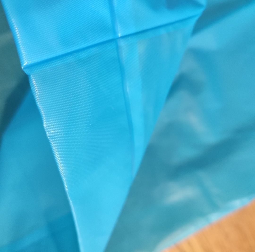 Дощовик дорослий міцний EVA блакитний, біло-прозорий, з малюнками