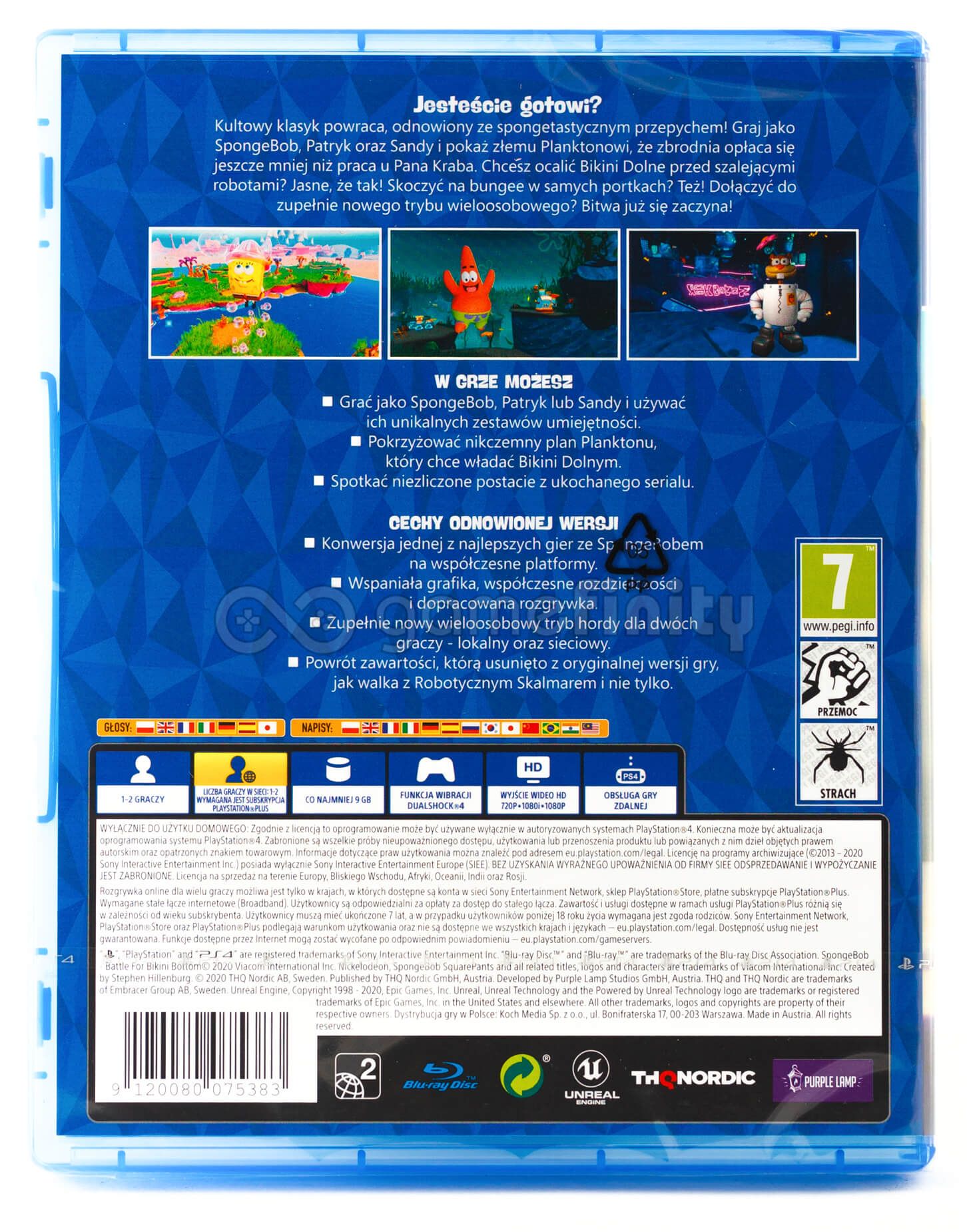 SpongeBob SquarePants: Battle for Bikini Bottom – Rehydrated PL (PS4)