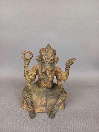 Bóstwo hinduskie, Ganesha, stara rzeźba mosiężna