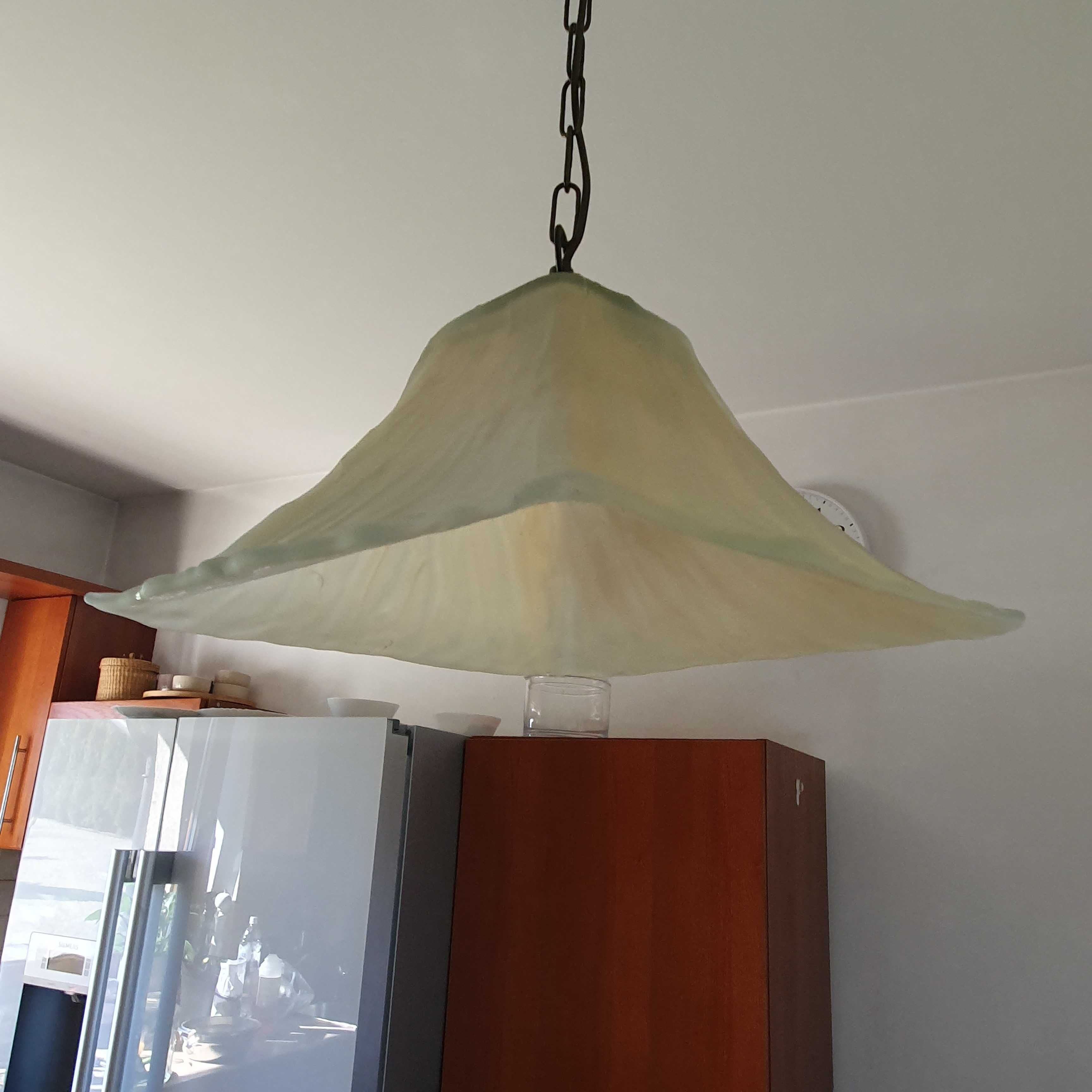 Lampa wisząca + plafon szklana