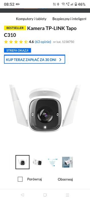 Kamera zewnętrzna tapo link c 310