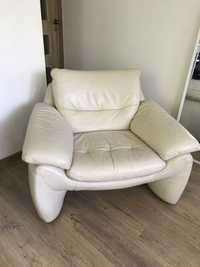 VINTAGE fotel wypoczynkowy mini sofka sofa pikowany skóra