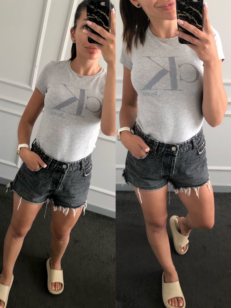 Bluzka t-shirt damska szara Calvin Klein Jeans XS/S