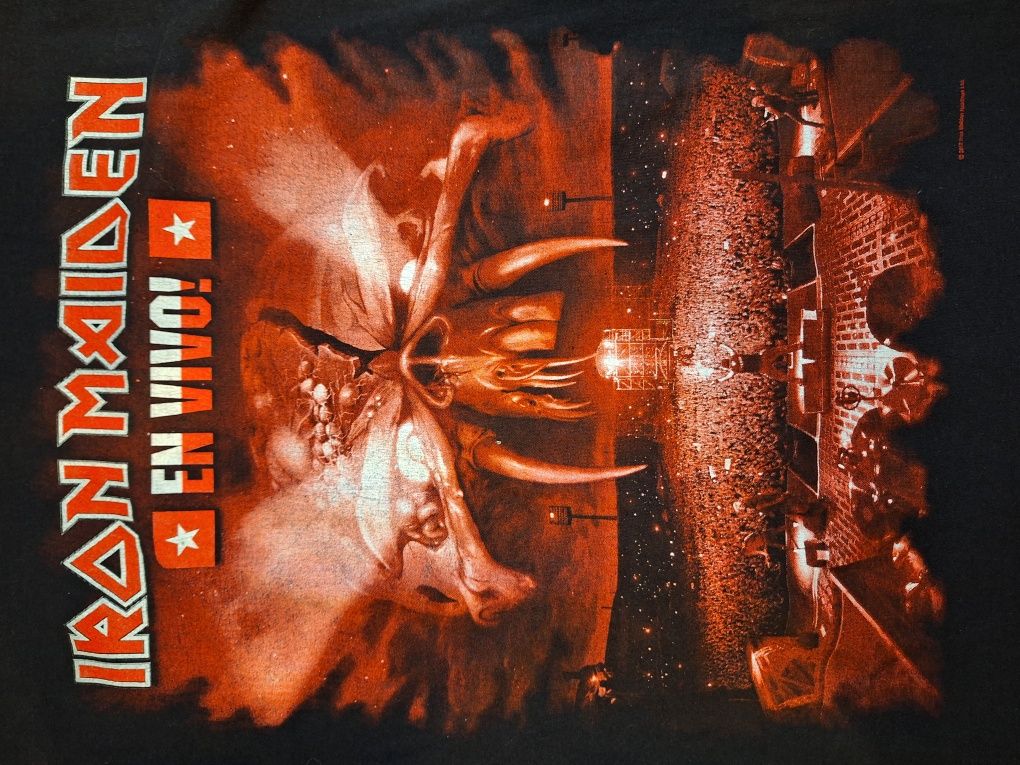 Retro vintage t-shirt Iron Maiden En Vivo 2012 tour t-shirt rock metal