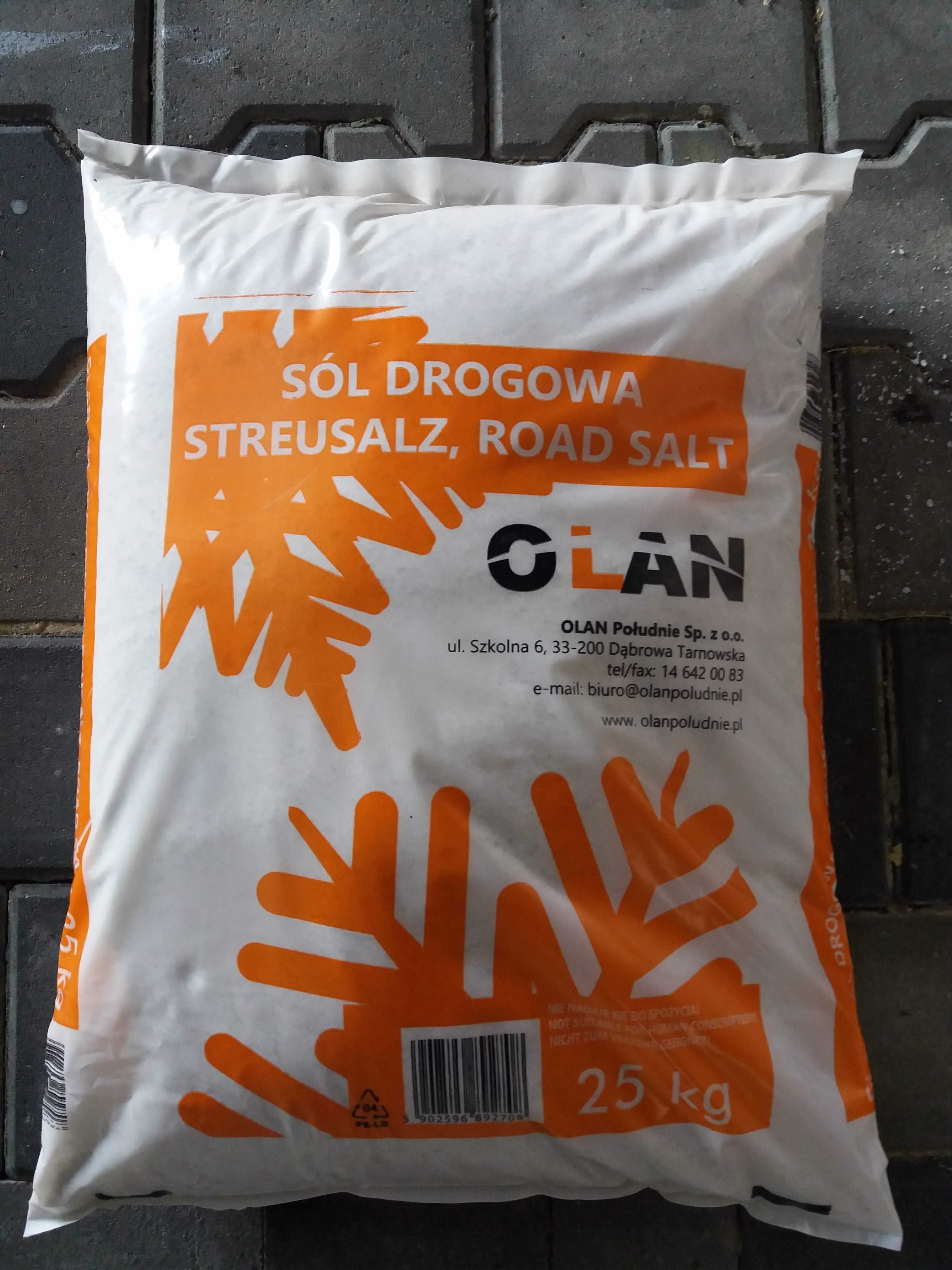 Sól drogowa na lód śnieg antylód gołoledź worki workowana 40x25KG tona