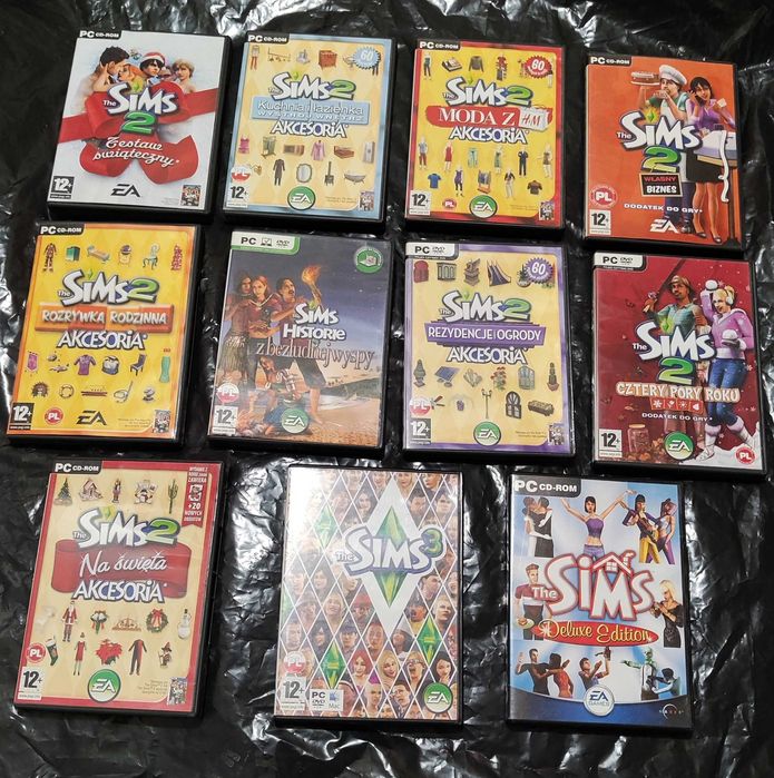Zestaw 11 gier PC The Sims / The Sims 2 / The Sims 3 – PC/ DVD