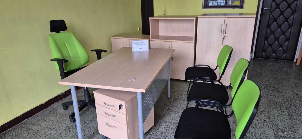 Meble biurowe zestaw biurko szafa komoda krzesła