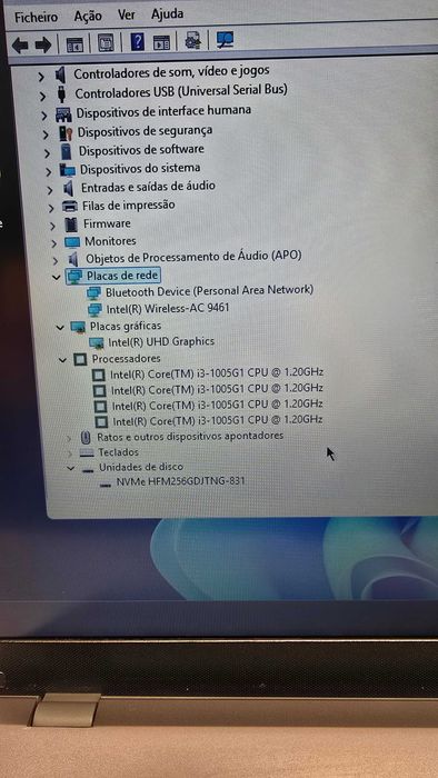 Portatil Asus i3 10a geração, 8Gb, 250Gb nvme