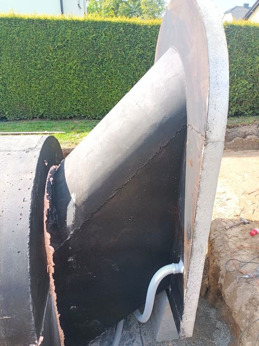 Piwnica betonowa ogrodowa ziemianka betonB30W8 schody tunel wentylacja