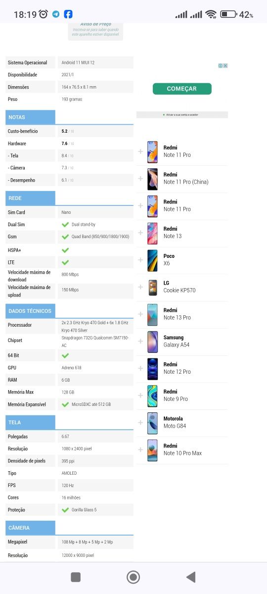 Troco Xiaomi 10 pro por telemóvel