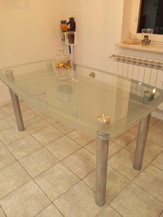 Stół szklany do jadalni do kuchni 160x90x75
