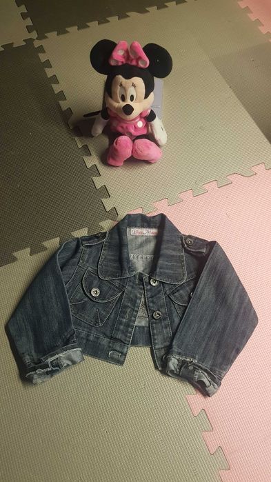 Kurtka jeansowa ramoneska dla dziewczynki r.80