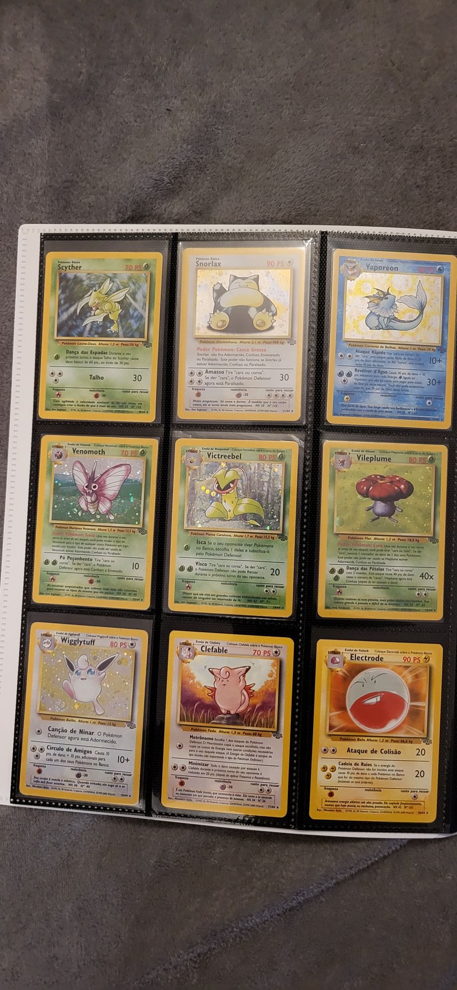 Cartas Pokémon Originais Jungle Set em Português, completo