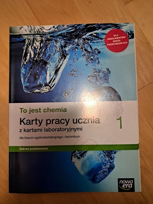 Nowe karty pracy ucznia chemia klasa 1 liceum stan idealny