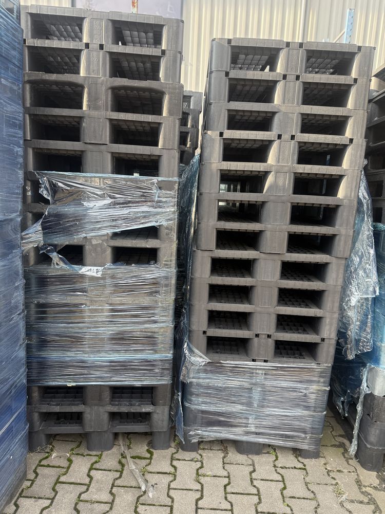 Palety plastikowe szare 80x120