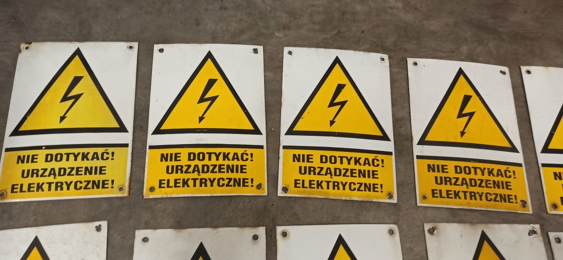 Stare tablice emaliowane PRL oryginał