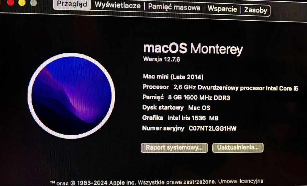 Mac Mini 2014 IOS MONTEREY Late 2014
