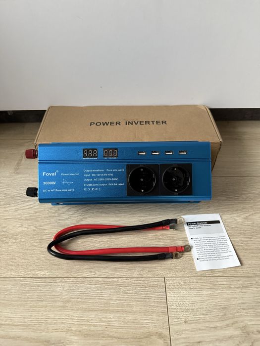 Інвертор чиста синусоїда inverter перетворювач мережі Foval 3000w