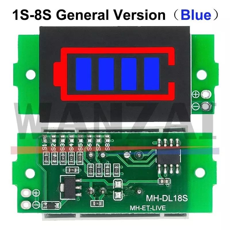 Індикатор заряду Li-ion 1s 2s 3s 4s 5s 6s 7s 8s Зелений