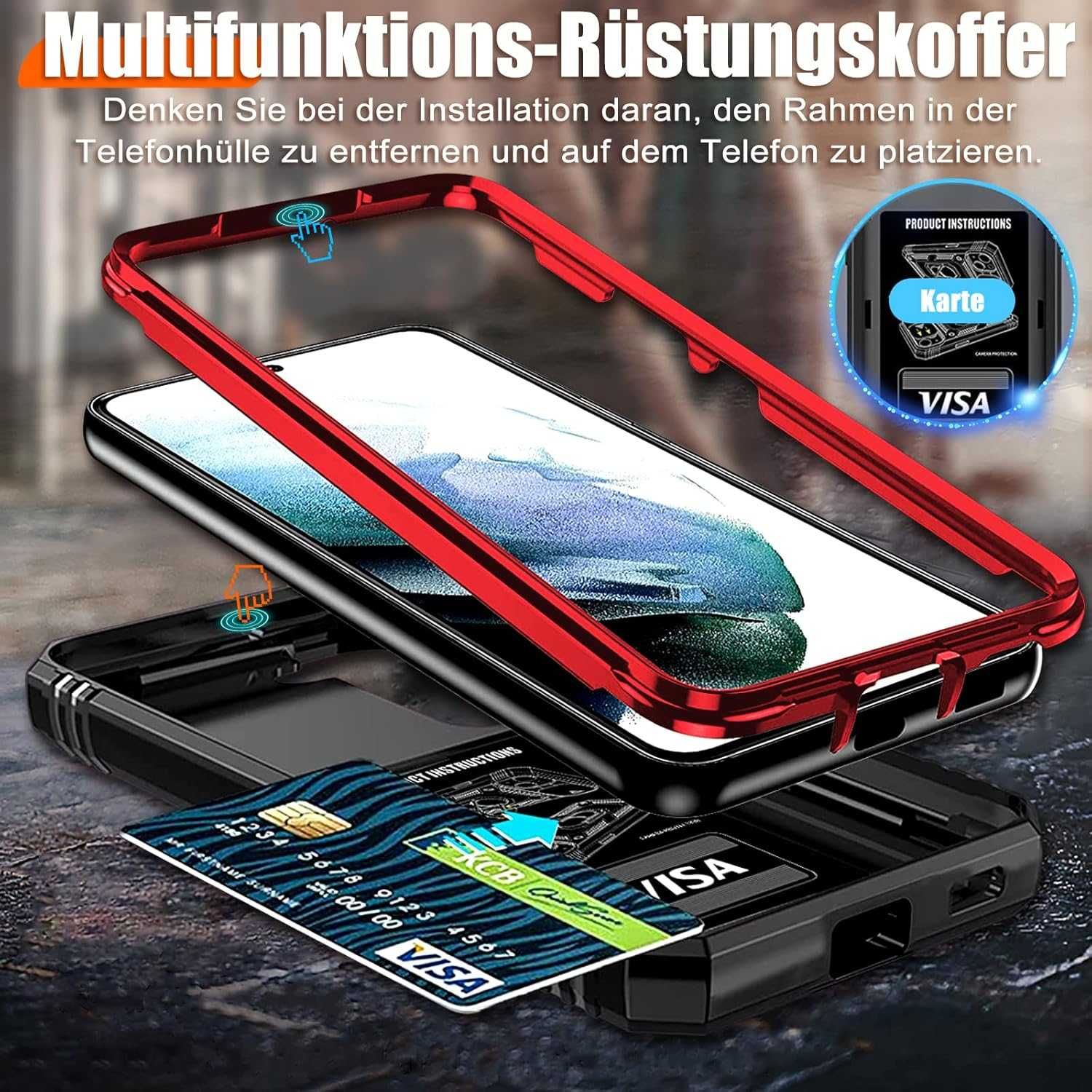 Giyer Protect etui do Samsung Galaxy S22 5G osłona aparatu czerwone