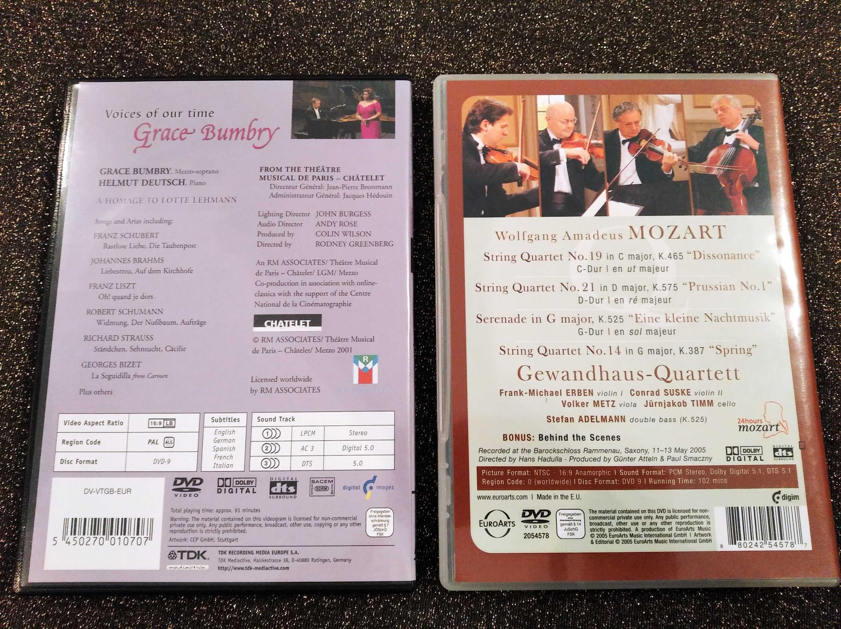 DVD's: Grace Bumbry e Gewandhaus-Quartett