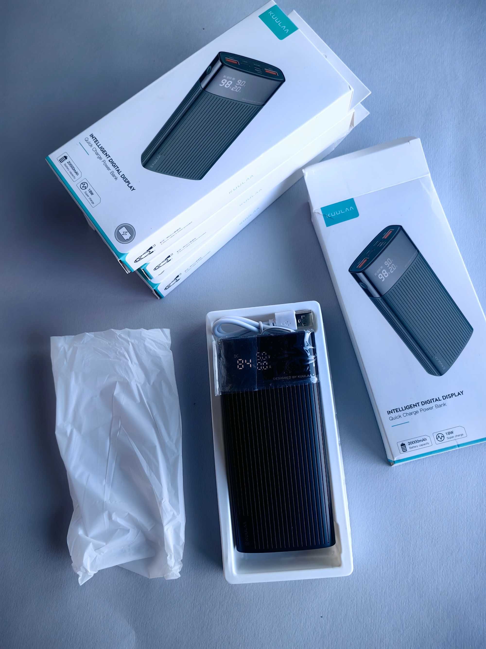 Повербанк KUULAA Power Bank 20000mAh QC PD 3.0 PoverBank Fast Charging