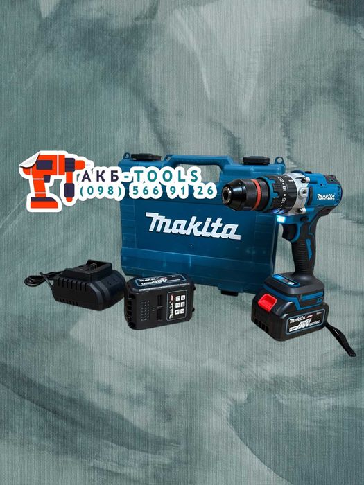 Шуруповерт Makita DHP487BL З функцією удару 120Nm Безщітковий 2 АКБ