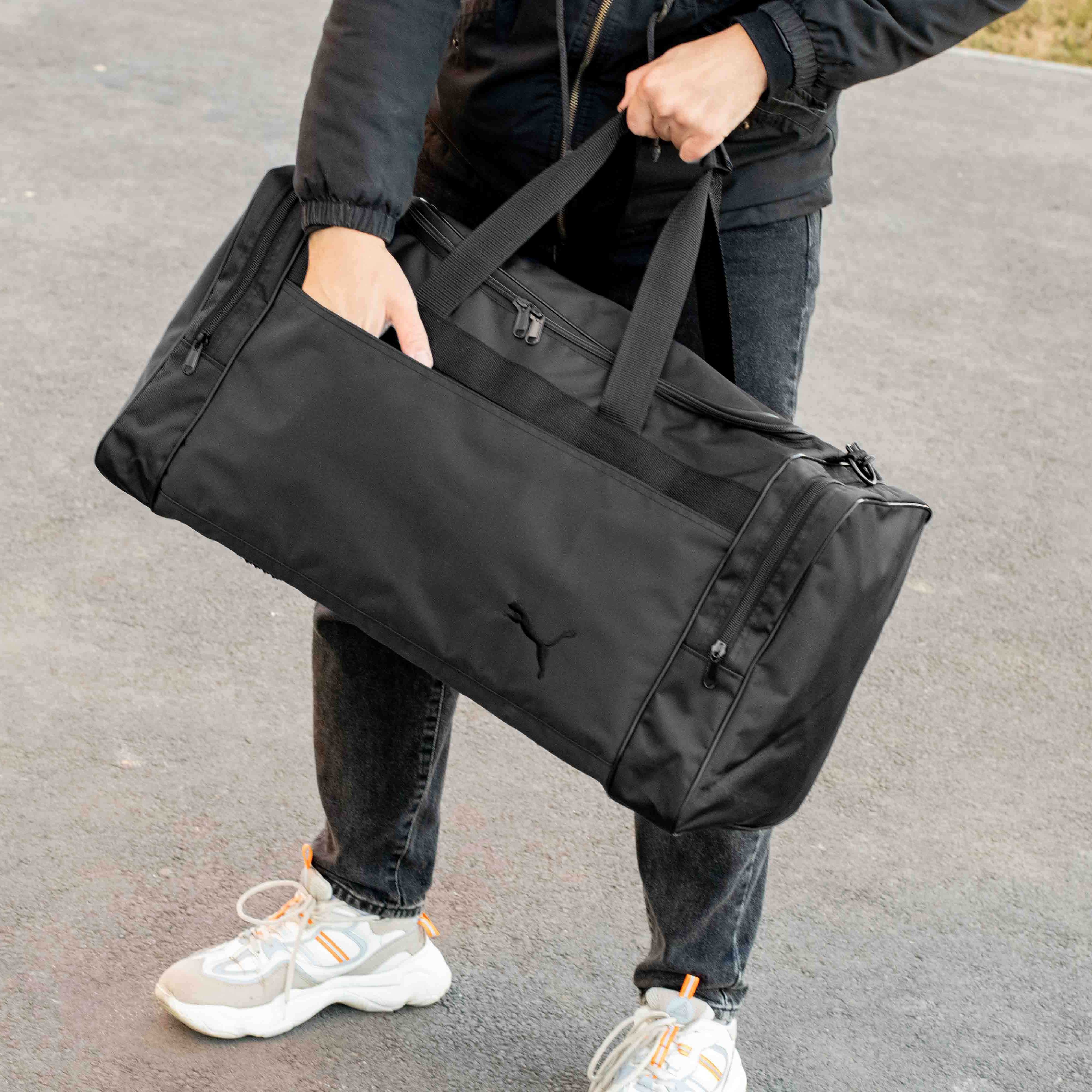 Спортивная сумка дорожная Puma черная на 60 литров